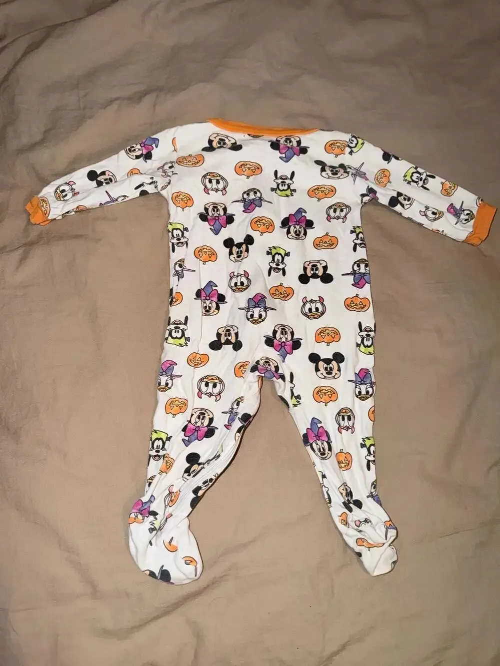 Vintage Disney Baby Mickey Mouse and Friends Halloween Footie Sleeper Pajamas 6-